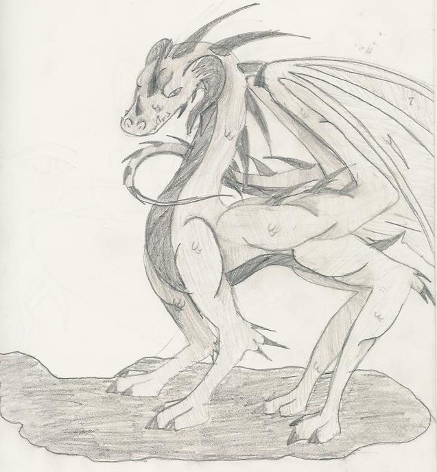Mountain dragon by ShadowDragon2