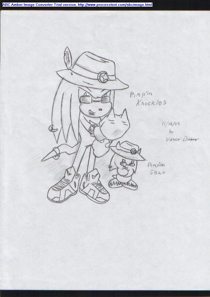 Pimpin' Knuckles and Pimpin' Chao by ShadowLink_350