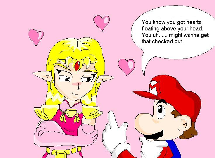 Zelda flirts with Mario(request from sega_man7 by ShadowLink_350