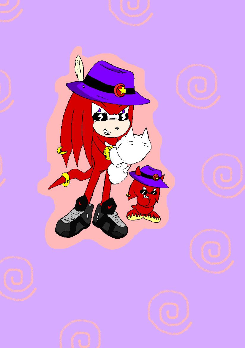 Pimpin Knux and Chao (colored) by ShadowLink_350