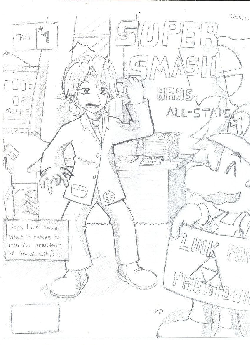 Smash Bros. X Issue # 1: Link for President! by ShadowLink_350
