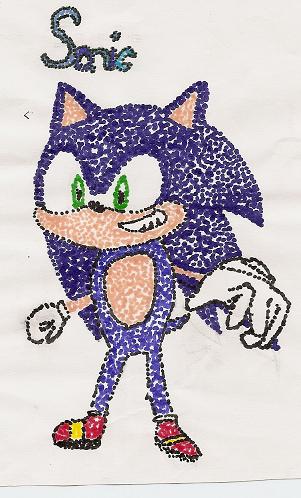 Sonic dot art by ShadowMagic