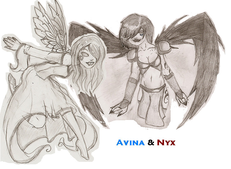 Avina &amp;Nyx by ShadowMagic