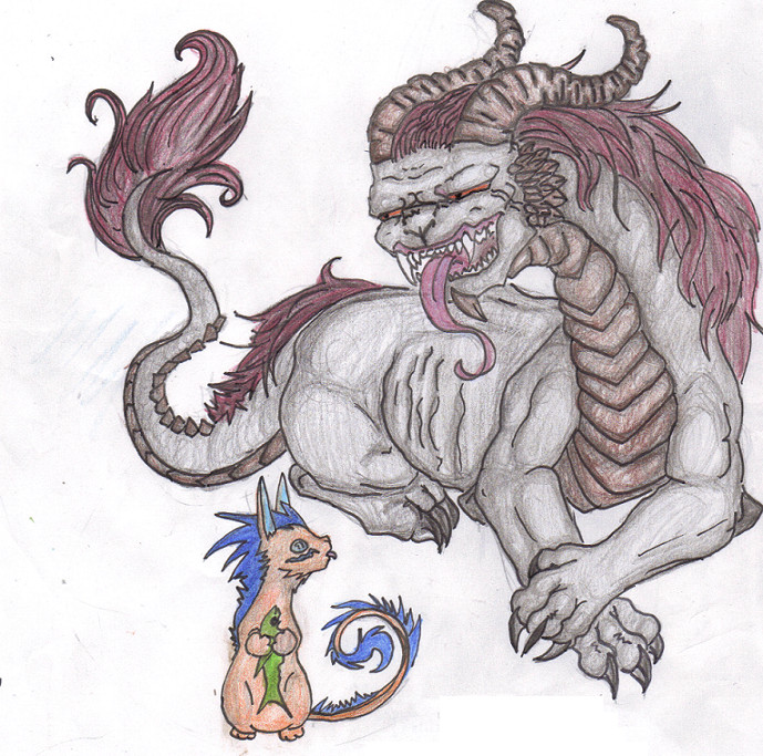 Little dragon, big dragon by ShadowMagic