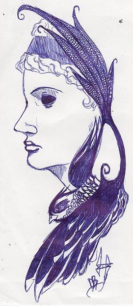 pen doodle Athena by ShadowMagic
