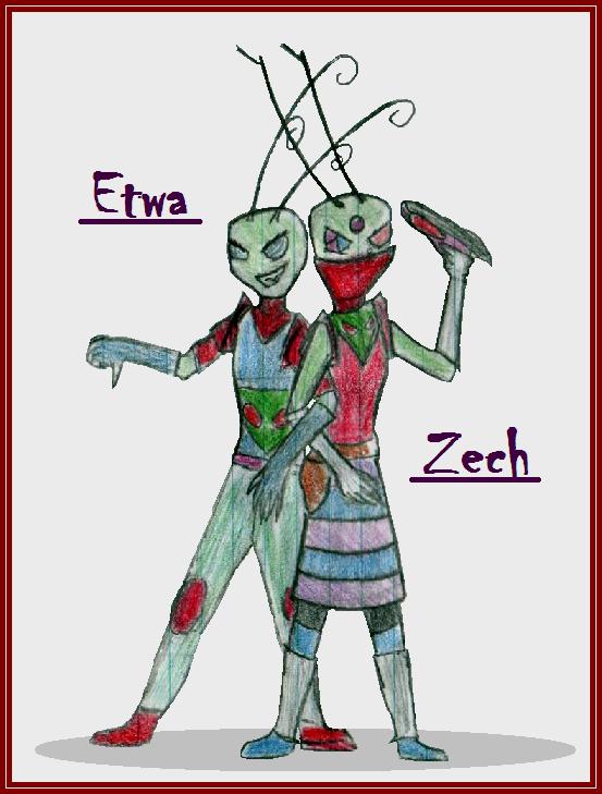 Zech and Etwa, Irken Exiles by ShadowMantis