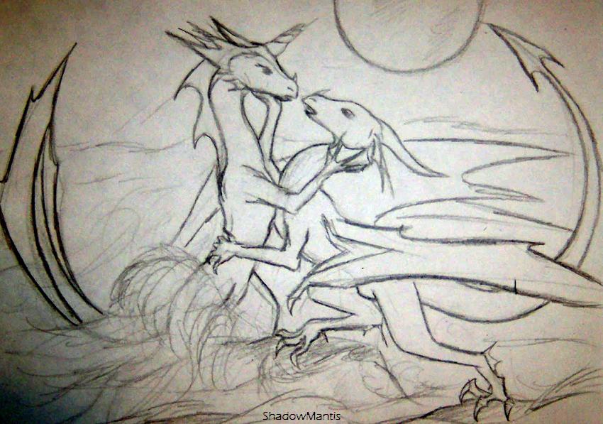 Sea Side, Fire Side: A Dragon's Kiss by ShadowMantis