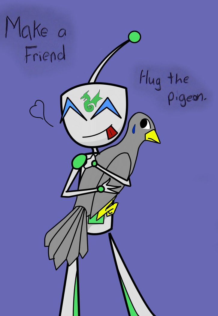Hug a Pigeon (re-done) by ShadowMantis
