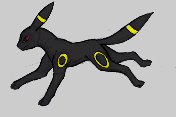 Umbreon Run Cycle colored by ShadowMantis