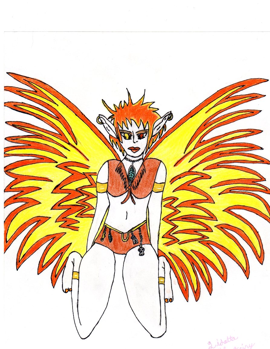 Lisatta the Fire Fairy by ShadowPrincess1982