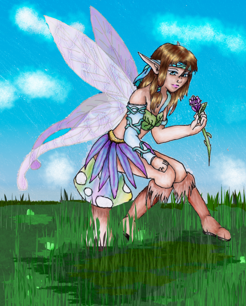 Fairy with Flower by Shadow_of_the_doubt_Dechibinat
