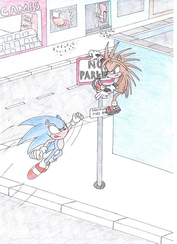 Sonic vs Razor by Shadow_the_Hedgehog