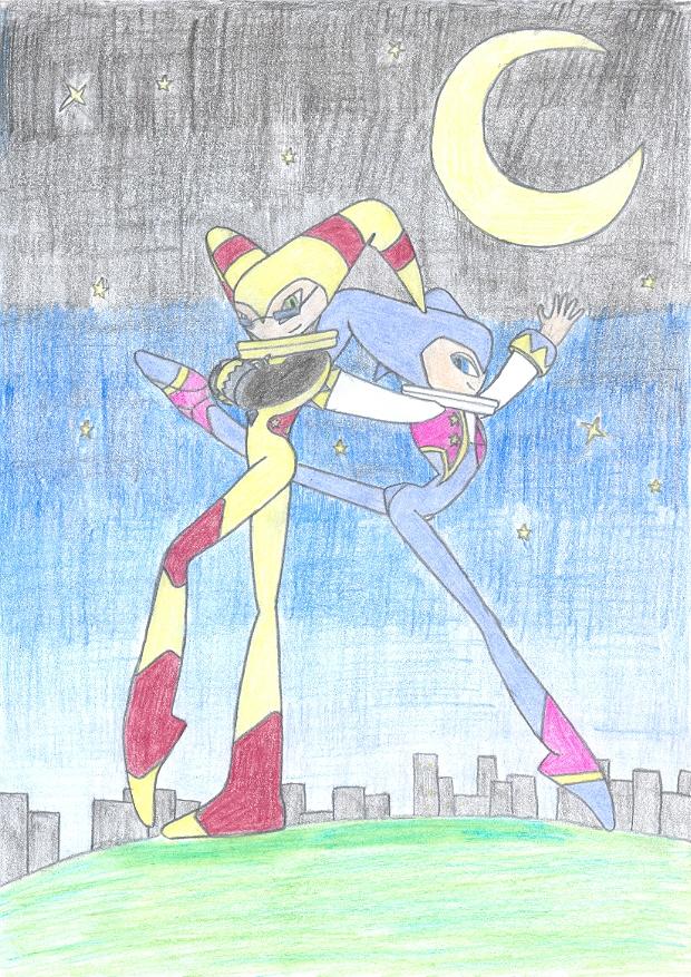 Rav & NiGHTS (Mightyboy7's request) by Shadow_the_Hedgehog