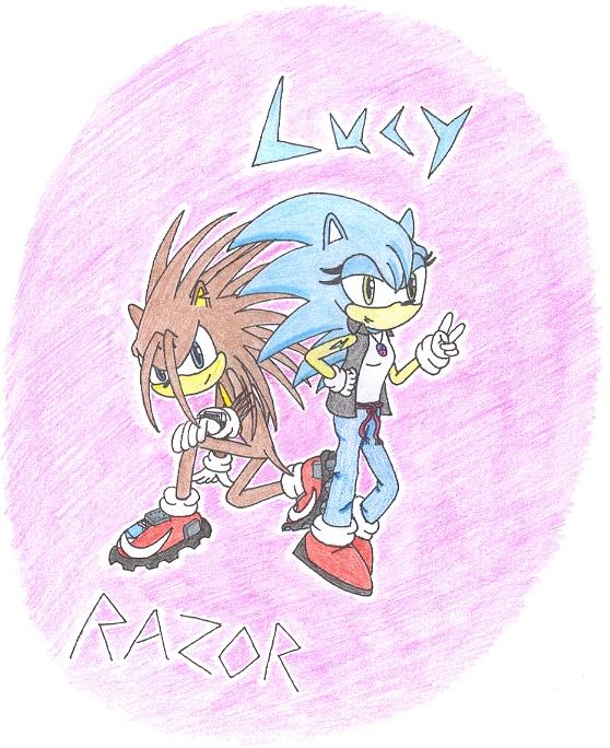 Lucy and Razor (morphin's request) by Shadow_the_Hedgehog
