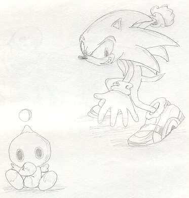 Sonic and a Chao by Shadow_the_Hedgehog_4ever