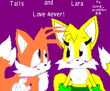 For Emilycatlover, Tails and Lara = Love 4ever!! ^ by Shadow_the_Hedgehog_4ever