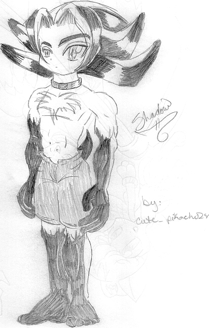 Shadow as a humanoid by Shadow_the_Hedgehog_4ever