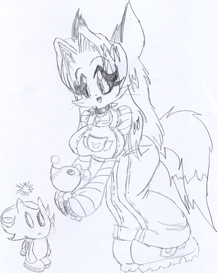 Joyce Jr. and some Chao by Shadow_the_Hedgehog_4ever