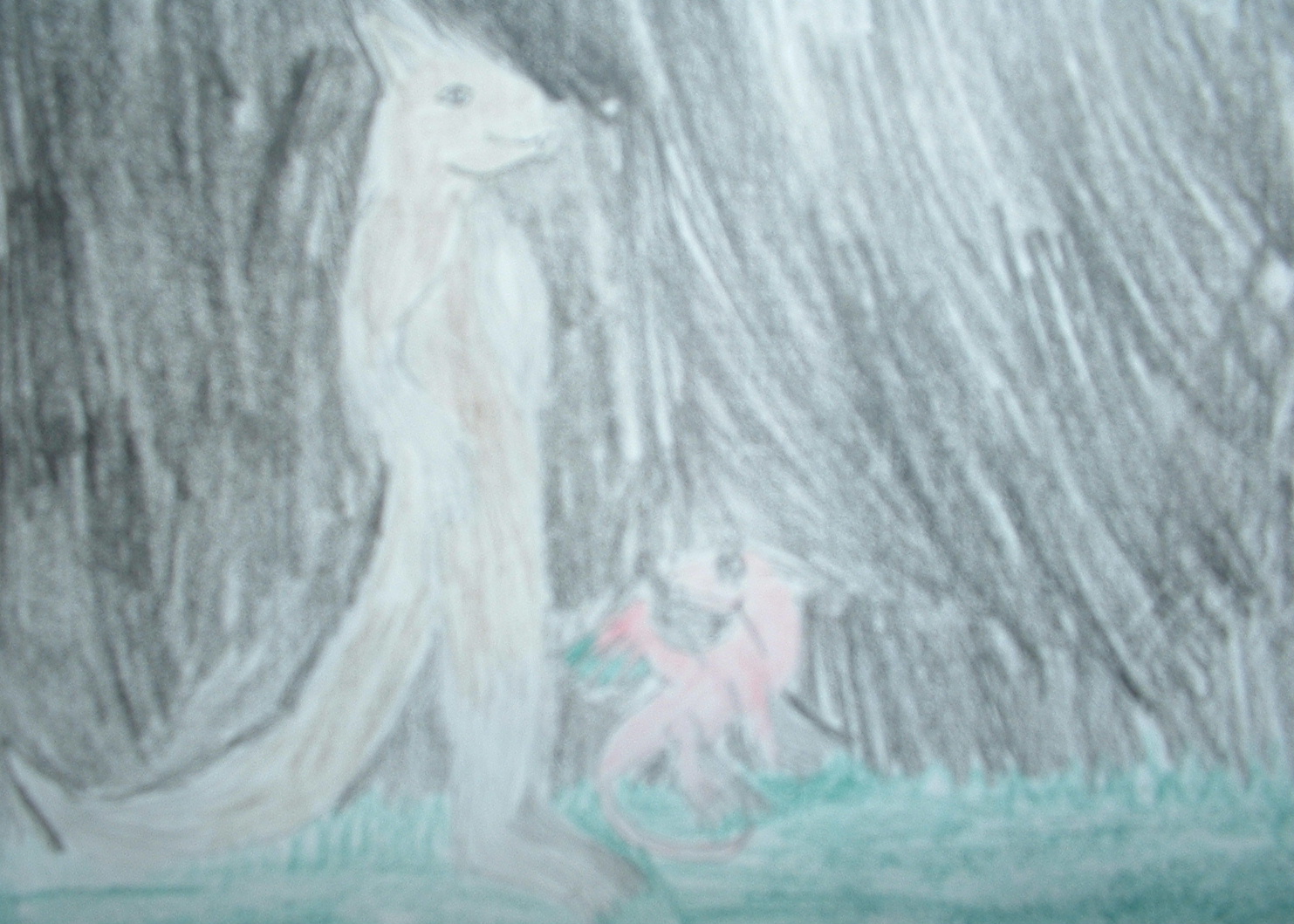 Werewolf&dragon for Yorda_Valokov by Shadowkitsunedragon