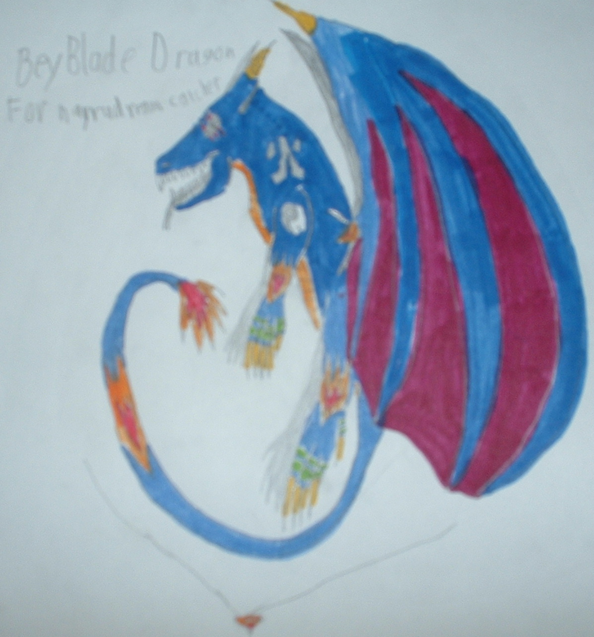 Beybalade dragon for nayrudreamcatcher by Shadowkitsunedragon