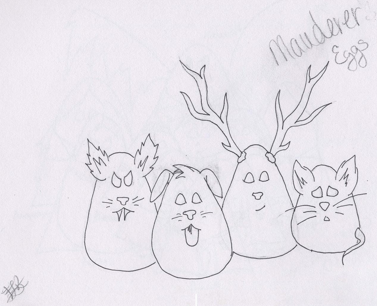 Mauderer Eggs Sketch by Shakinala