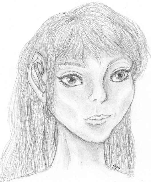Elven Woman Sketch by Shakuhachi