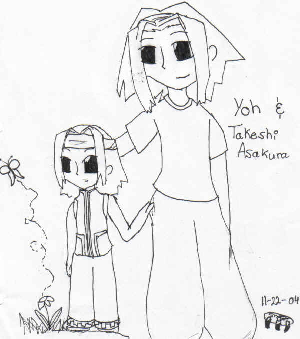 Yoh and 4 year old Takeshi! *Request* by Shaman_Dancer_Luvs_Yoh