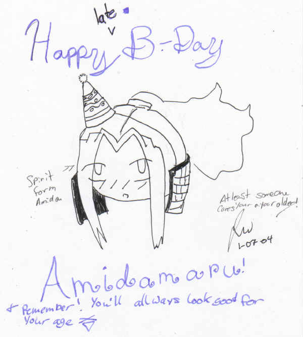 happy late b-day amidamaru!! by Shaman_Dancer_Luvs_Yoh