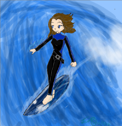 Jess Surfing *For Yorrie's contest* by Shaman_Dancer_Luvs_Yoh