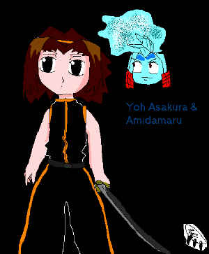 Yoh & Amidamaru MS paint by Shaman_Dancer_Luvs_Yoh