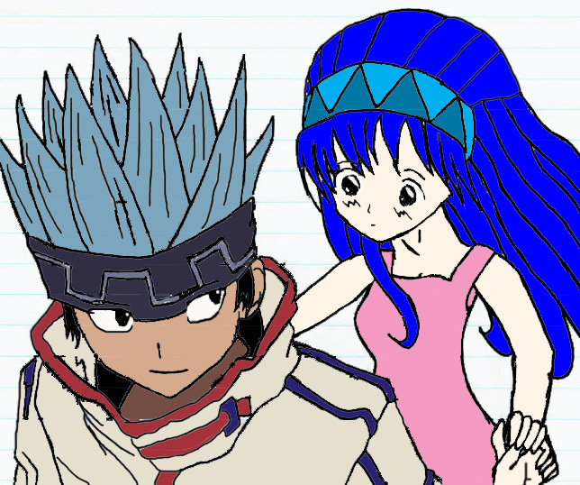 HoroHoro with a blue haired girl... by Shaman_Ed