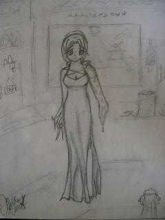 a woman in a dress by ShamroX