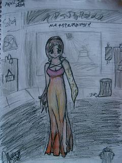 lady standing colored!!! by ShamroX