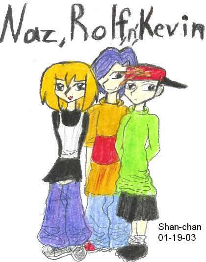 Naz, Rolf, and Kevin by Shan-chan