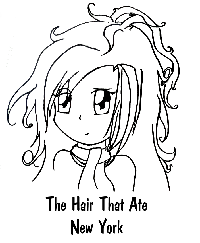 The Hair That Ate New York (B&amp;W) by Shanequa