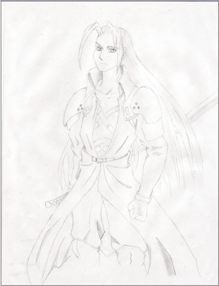 Sephiroth (uncolored) by Shantaru