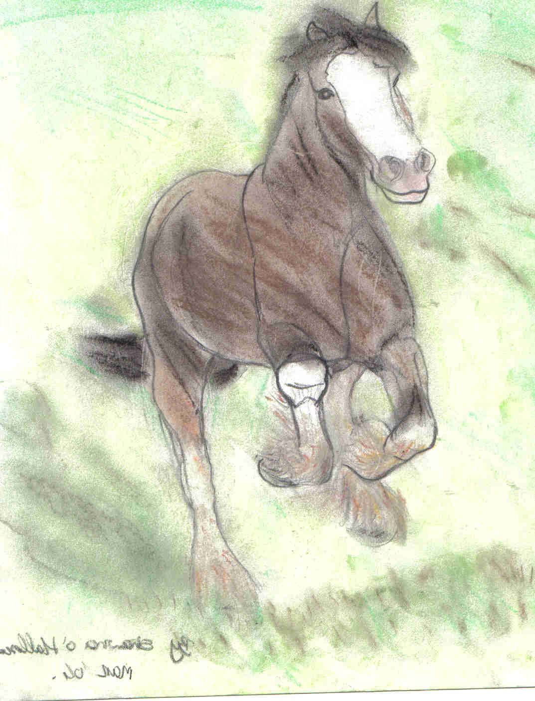 galloping shire (Pastelized) by Shawna