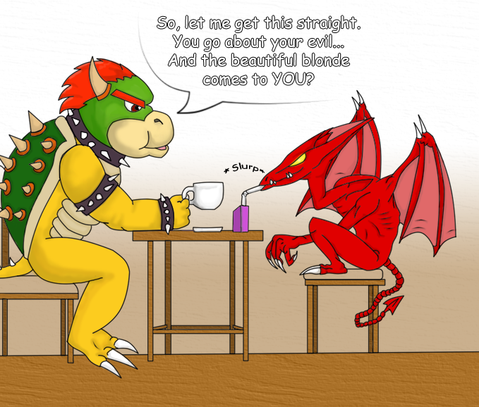 Bowser and ridley by Shedra
