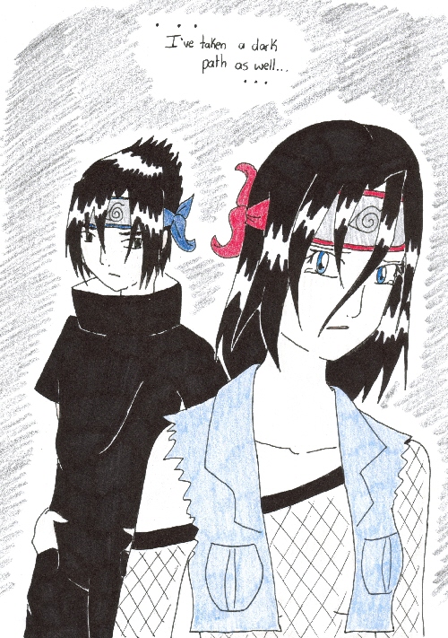 Kino and Sasuke, for Anime_Lover2000 by Sheena_X_Zelos