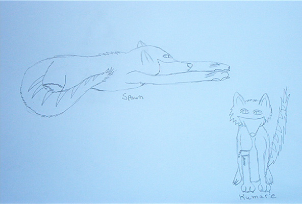 Wolf's Rain: Spawn and Kumarie by Shekira