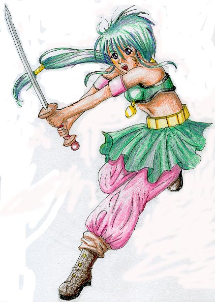 Nuna with her sword by Shezara
