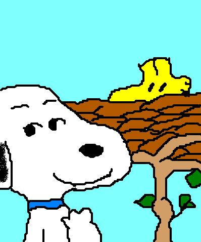 snoopy and woodstock by Shia