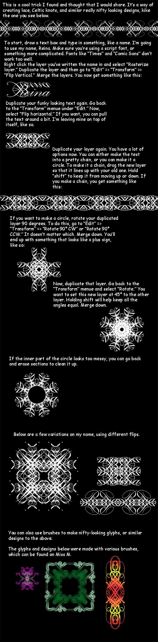Lace and Celtic Knots Tutorial by Shinigami-no-Kaze