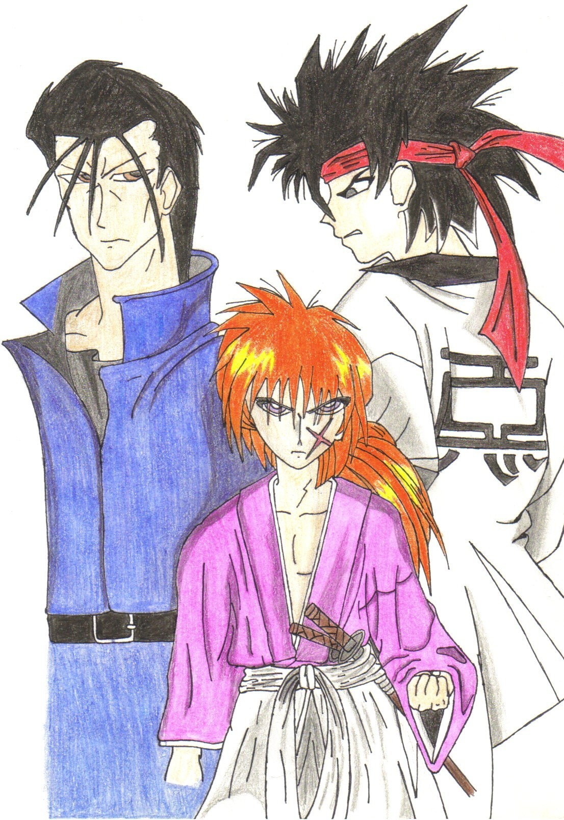 Kenshin/sano/saito by Shiryu_669