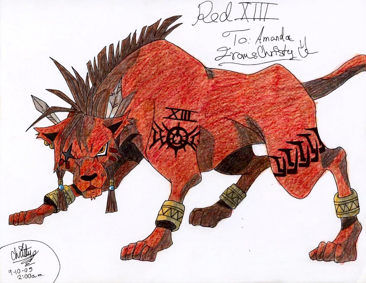 Red XIII (gift for Aleeock157) by Shiv_Freak