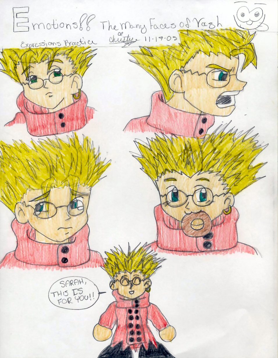 The Many Faces of Vash by Shiv_Freak