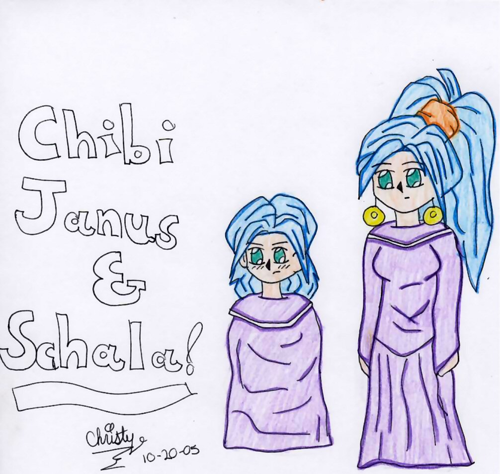 Chibi Janus and Schala!! ^_____^ by Shiv_Freak