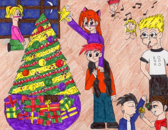 Merry Christmas! *contest entry colored* by Shiv_Freak