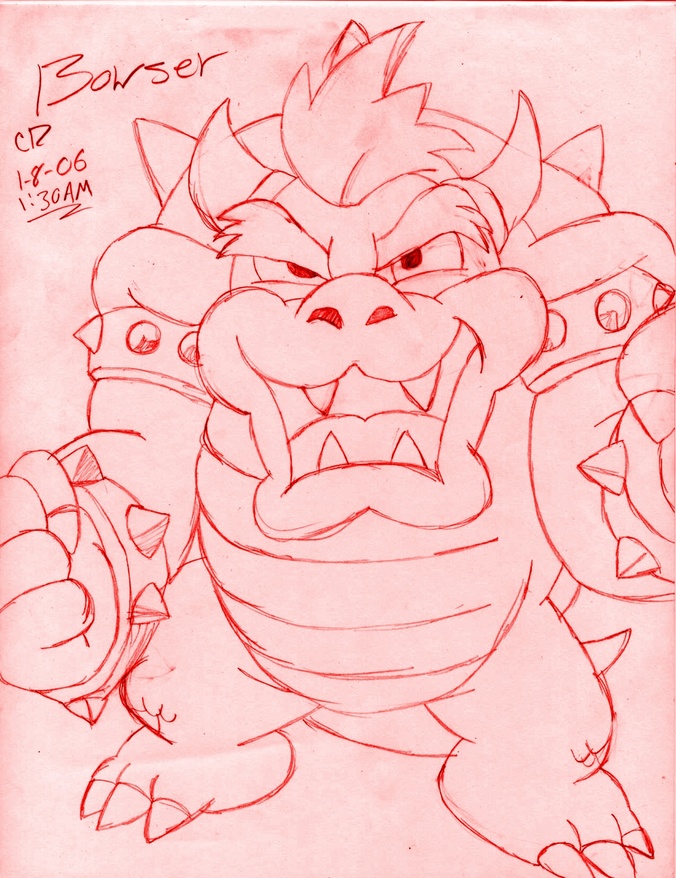 Bowser *pencilling* by Shiv_Freak