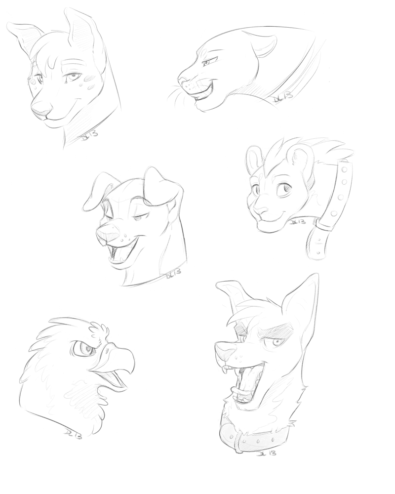 $3 head shot sketches by ShowNoMercy